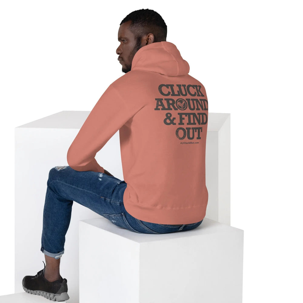 
                  
                    CLUCK AROUND & FIND OUT | all genders hoodie (3rd party fulfillment) - My Cluck Hut
                  
                