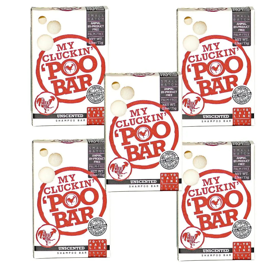 Cluck Stack Tall Stack-O-’Poo Bars (5 Pack) - My Cluck Hut - Plant-based Skincare